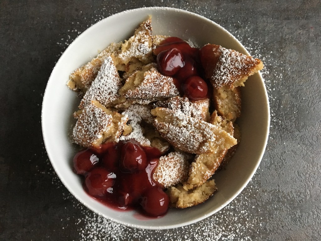 Vegan ‘Kaiserschmarrn’ with&nbsp;cherries