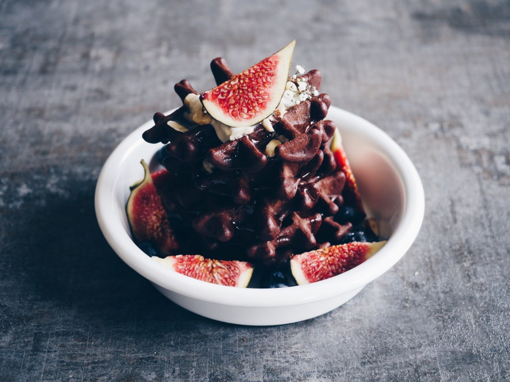 Vegan Dark Chocolate Banana&nbsp;Waffles