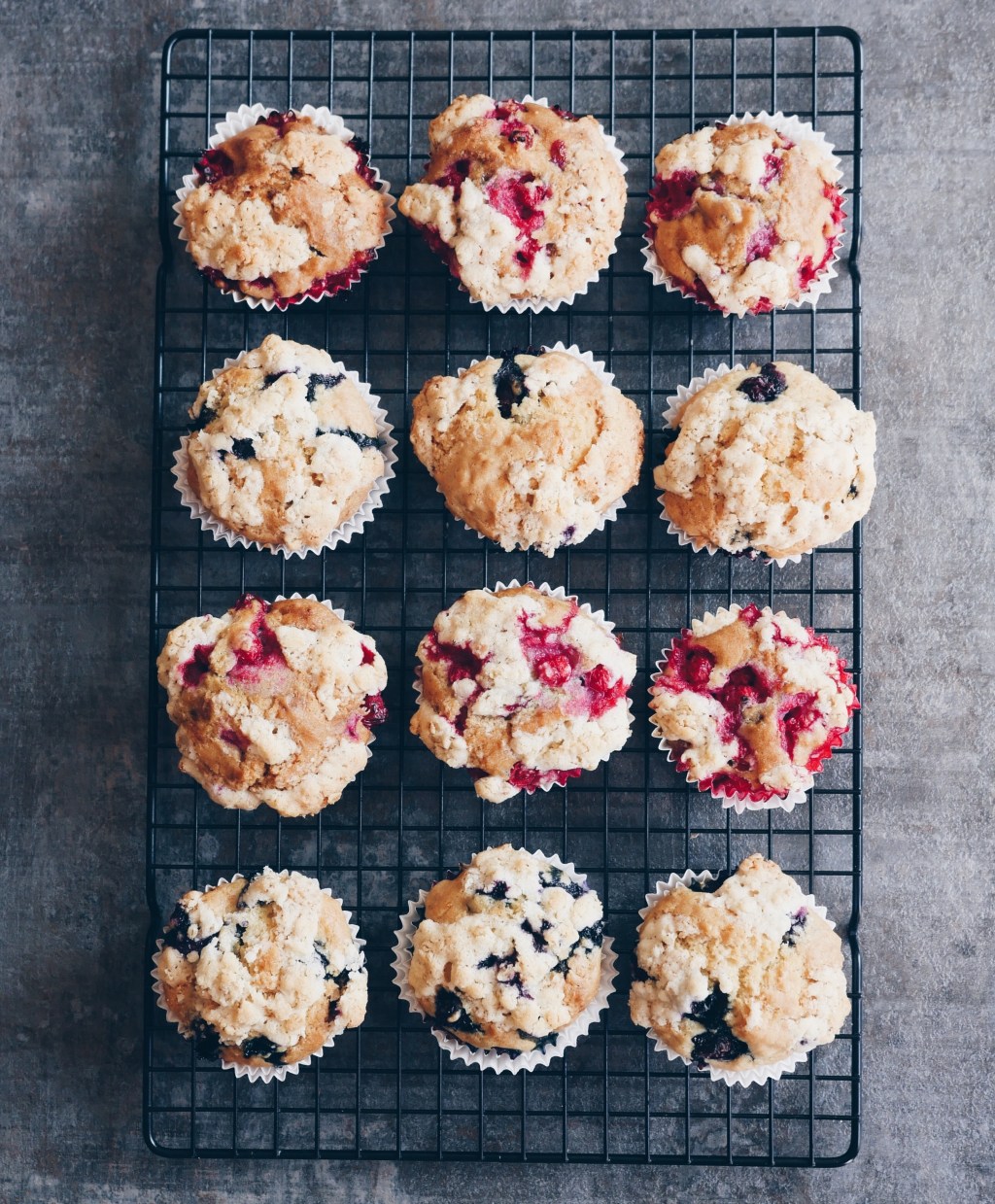 Blueberry & Currant Streusel&nbsp;Muffins