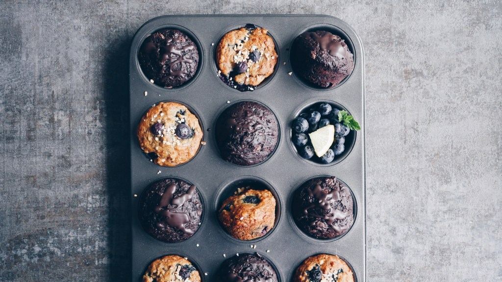 Triple Chocolate and Blueberry Oat&nbsp;Muffins